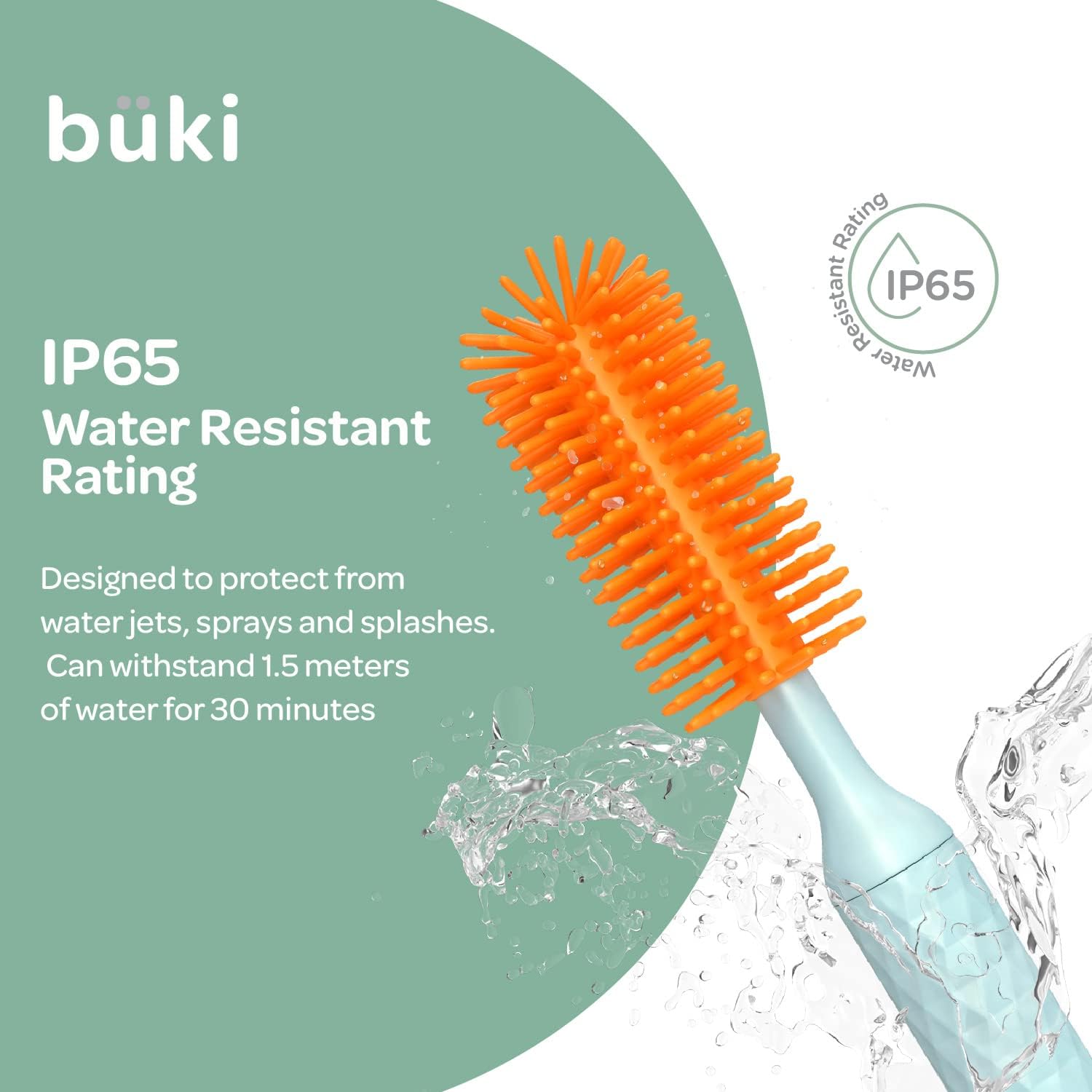 Büki Electric Baby Bottle Cleaning Brush Set - Rechargeable Electric Bottle Brush with Straw Cleaner - Water Bottle Cleaning Kit, Nipple Brush, 1200Mah Brush Cleaner (By )